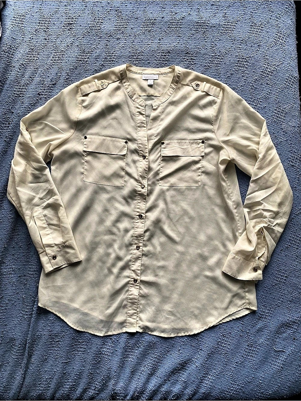 Minimalist Charter Club Utility White Workwear Button Down Business Casual